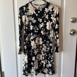 Black flowered dress
